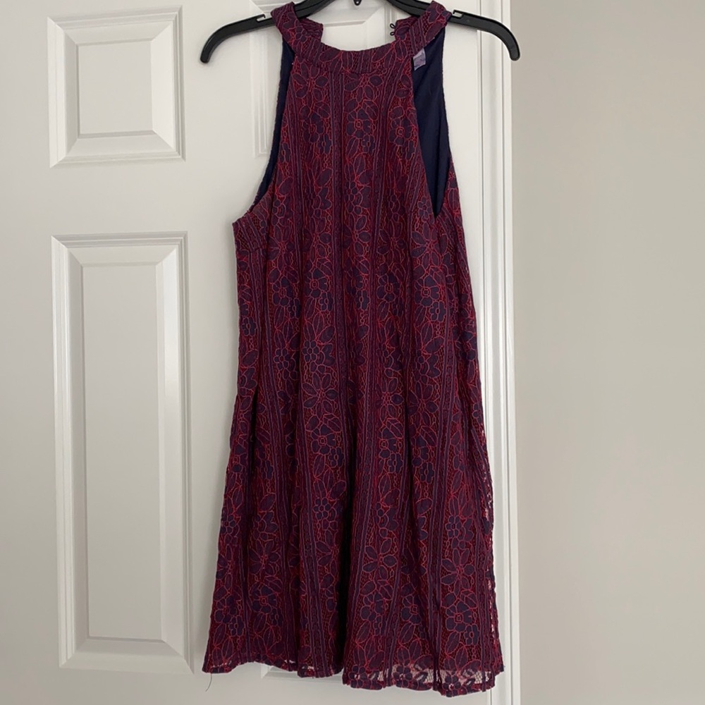 High neck shift dress